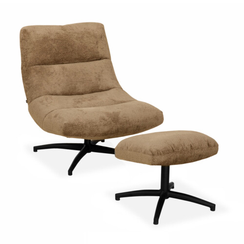 Fiona fauteuil met hocker